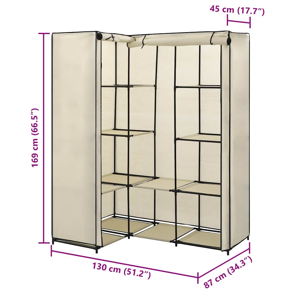 vidaXL Wardrobe | Cream | Iron tube | Large | Wardrobe | Other | Modern 6