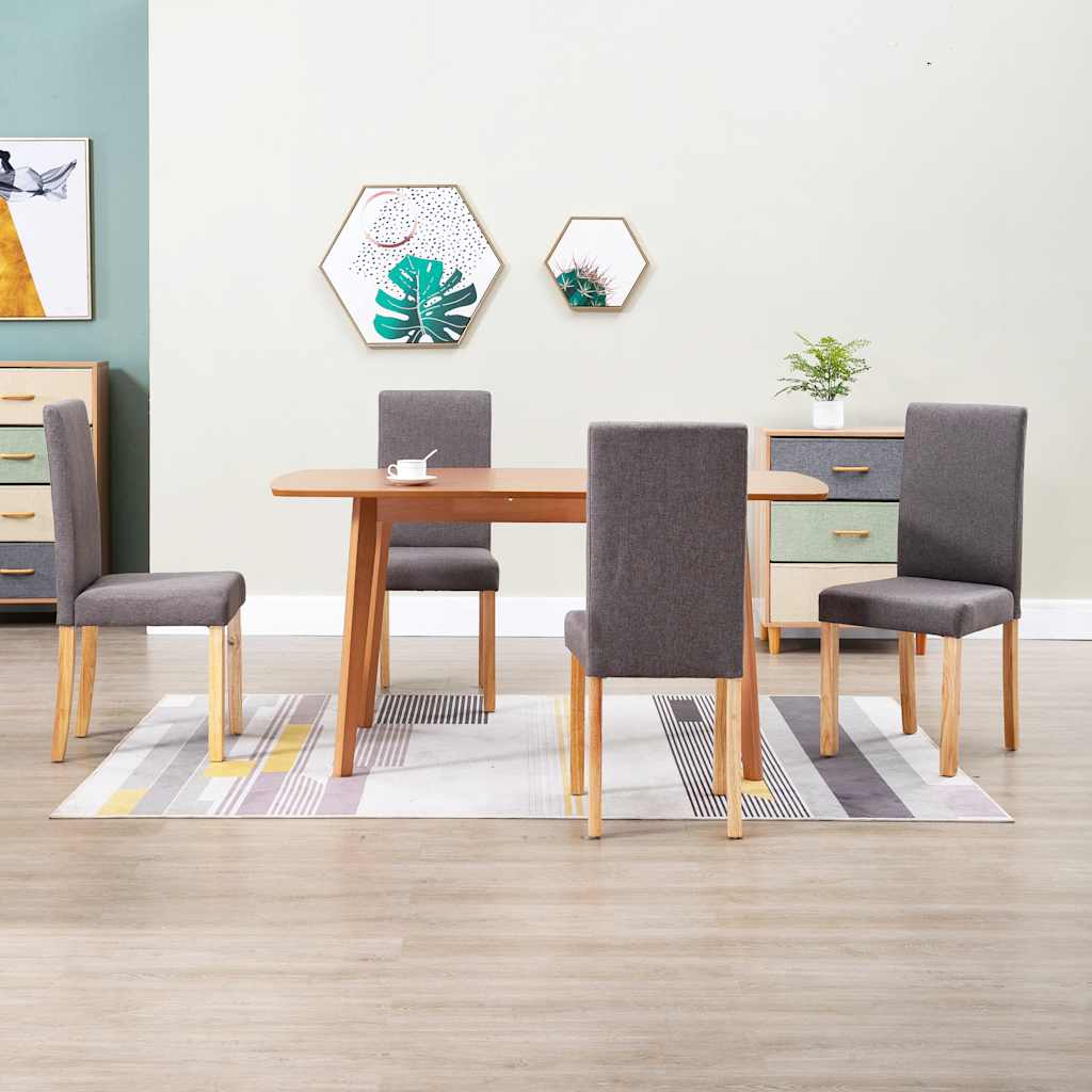 Dining Chairs Fabric Taupe 4