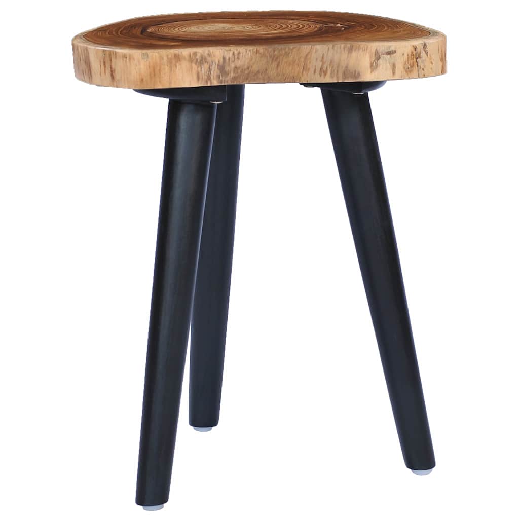 vidaXL Coffee Table | Natural and Black | Solid Teak Wood | Small 6