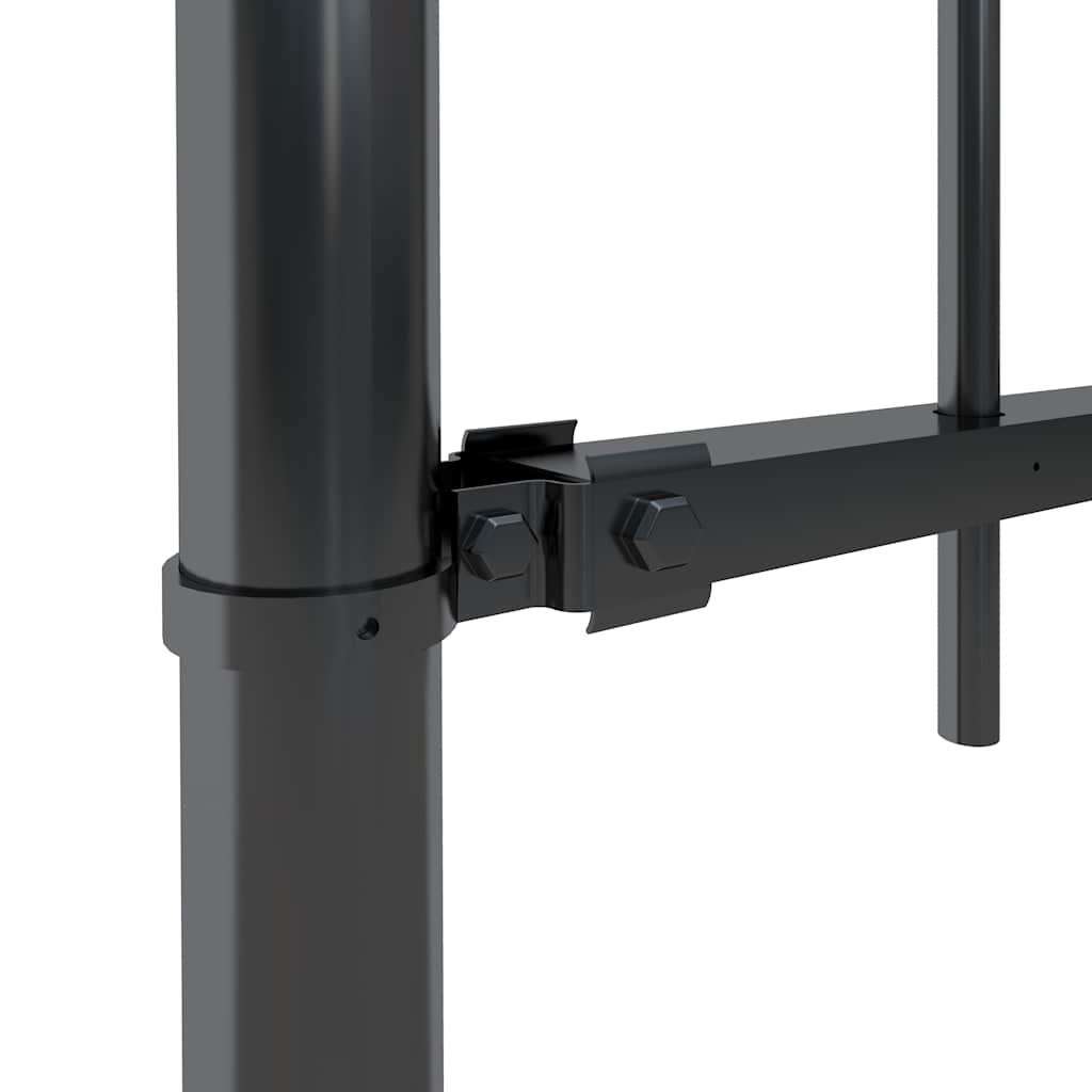 vidaXL Garden Fence "Boxtel" with Hoop Top Steel 170x150 cm Black 4