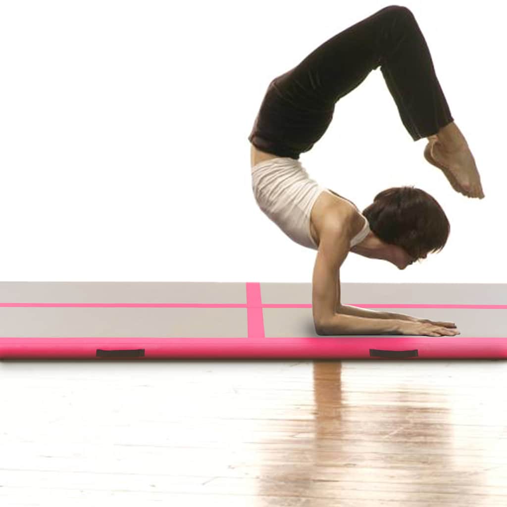 Inflatable Gymnastics Mat with Pump PVC Pink