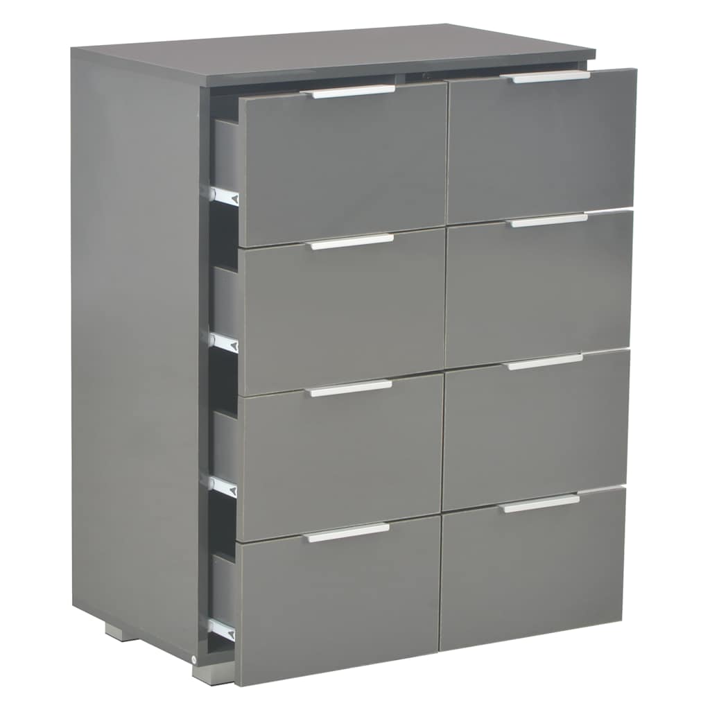 vidaXL Sideboard | High Gloss Grey | Engineered wood | Medium | Sideboard 6
