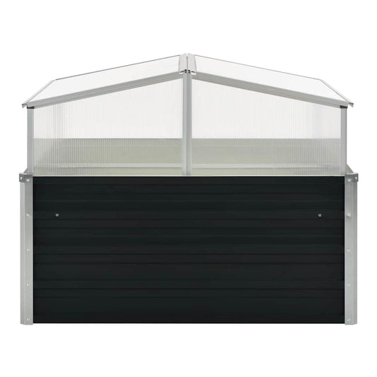 Greenhouse 100x100x85 cm Galvanised Steel Anthracite