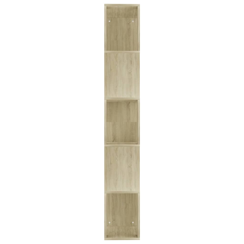 vidaXL Book Cabinet | Sonoma oak | Engineered wood | 45x24x159 cm | Book Cabinet 6