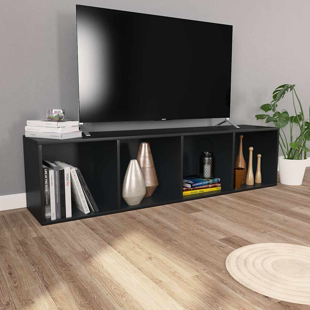 vidaXL Book Cabinet | Black | Engineered Wood | Medium | Bookshelf | Rectangular 6