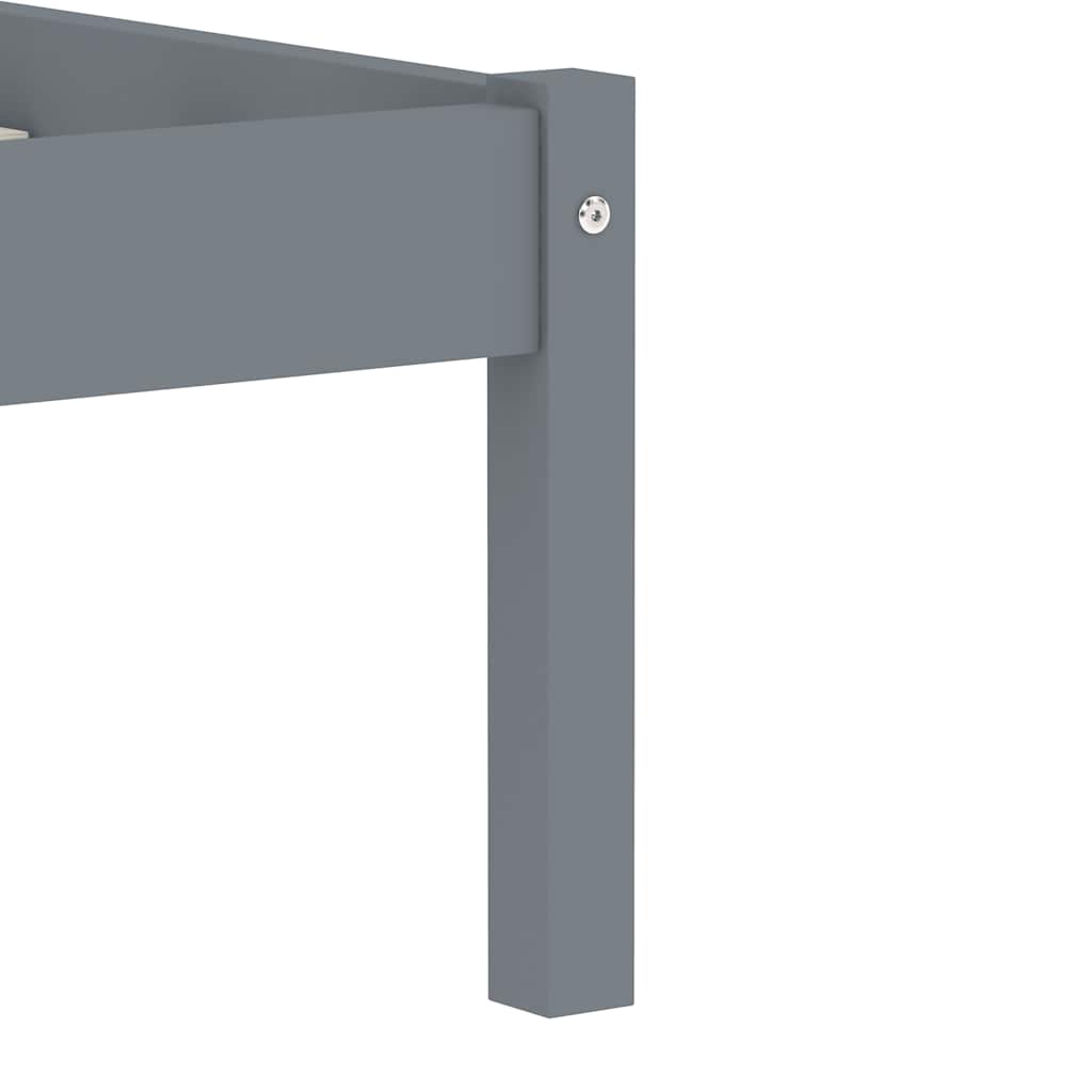 vidaXL Bed Frame | Grey | Solid pine wood, Plywood | Single | Durable 6