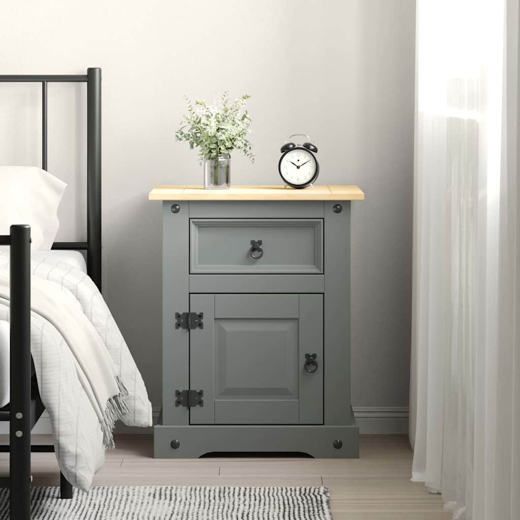 vidaXL Bedside Cabinet Mexican Pine Corona Range 53x39x67 cm