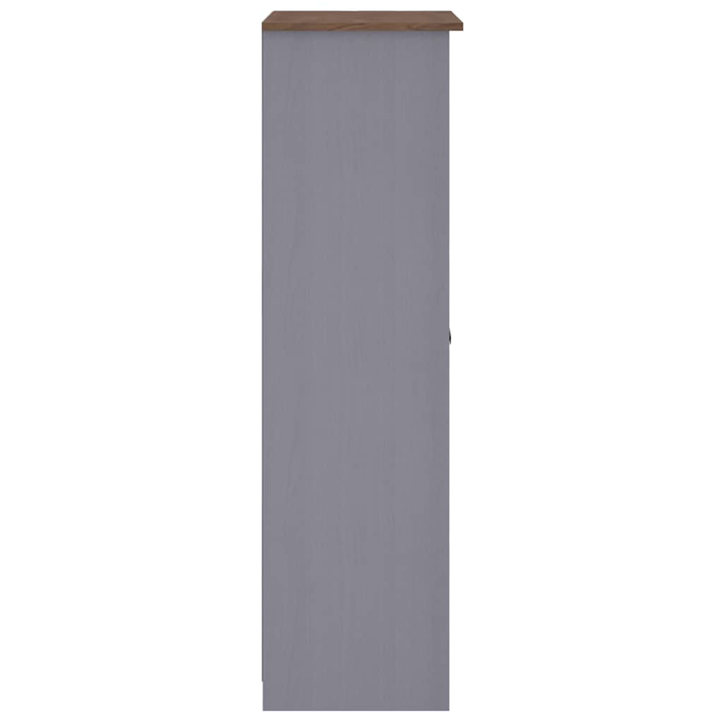 vidaXL Wardrobe | Grey | Solid pine wood | Compact | Wardrobe | Rectangular 6