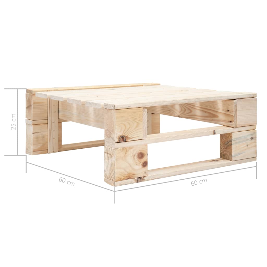 vidaXL Garden Pallet Ottoman Wood 5