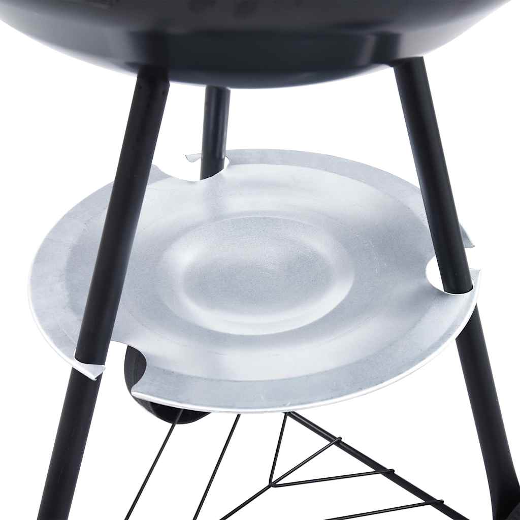 vidaXL Portable XXL Charcoal Kettle BBQ Grill with Wheels 44 cm 6