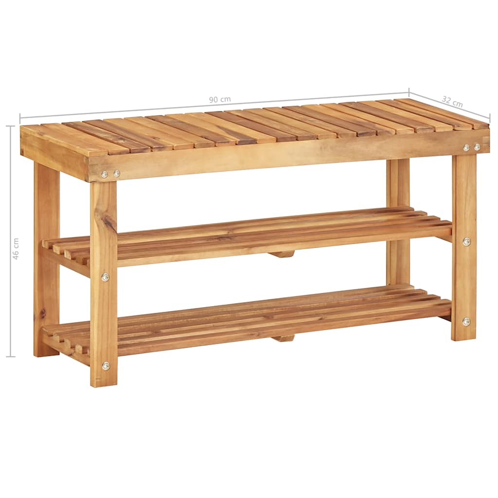 vidaXL Shoe Rack | Natural wood | Solid Acacia Wood | Medium | Shoe Rack 5