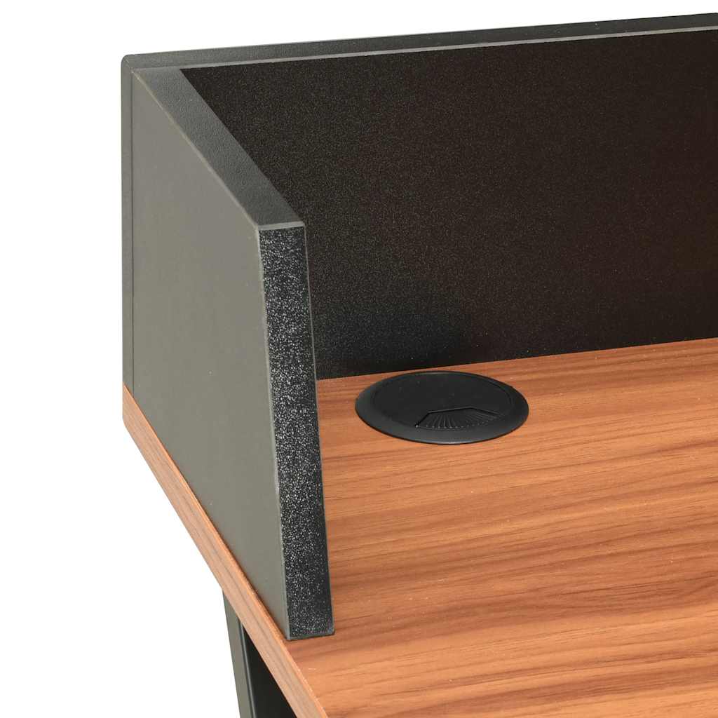 vidaXL Desk | Black and Brown | Engineered Wood and Powder-Coated Steel 6