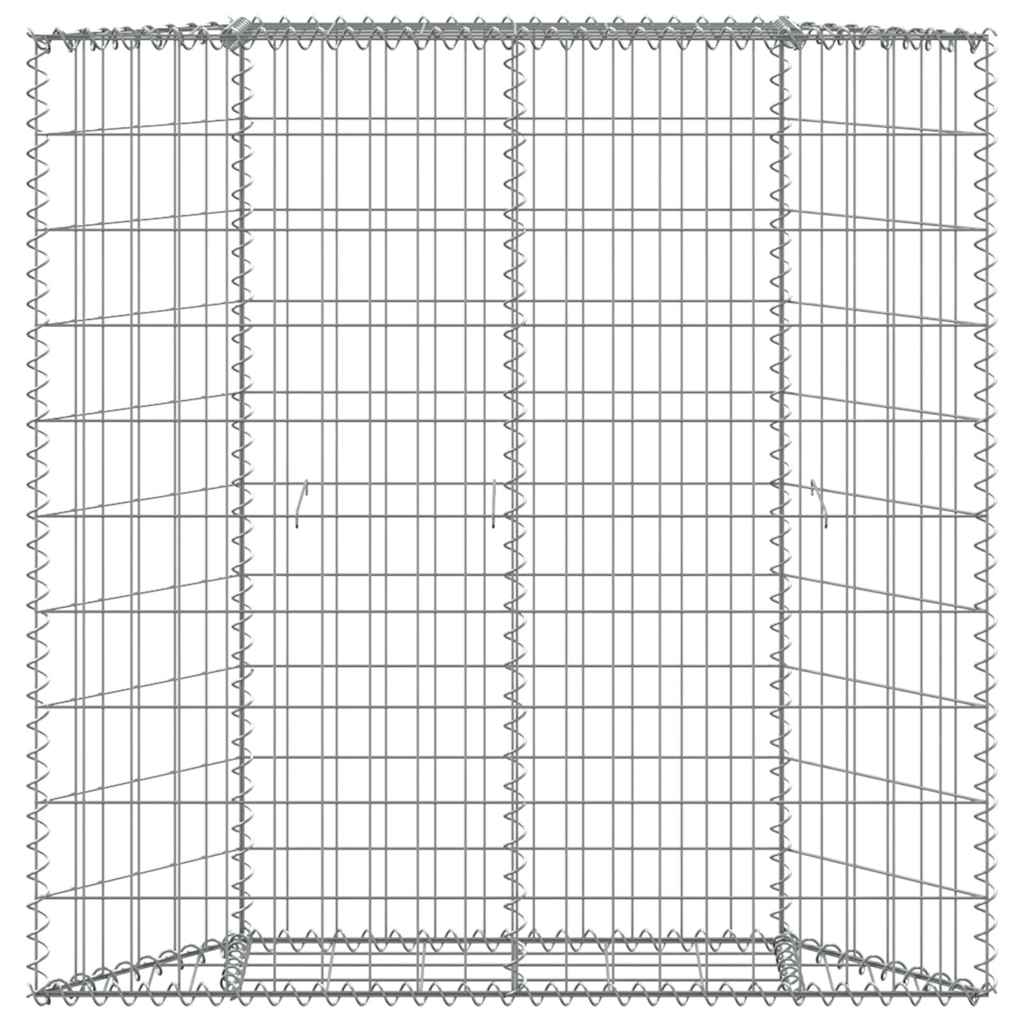 vidaXL Gabion Raised Bed | Silver | Galvanised Steel | 100x20x100 cm 6