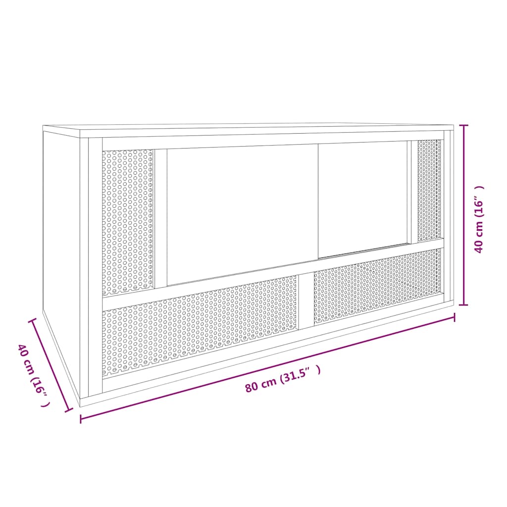 vidaXL Terrarium Engineered Wood 6