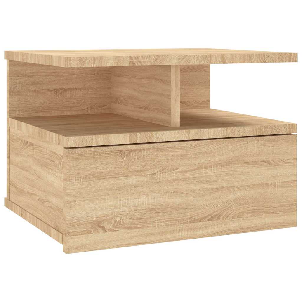 Floating Nightstands 40x31x27 cm Engineered Wood 2 Sonoma oak
