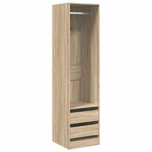 vidaXL Wardrobe | Sonoma Oak | Engineered Wood | Compact | Wardrobe 2