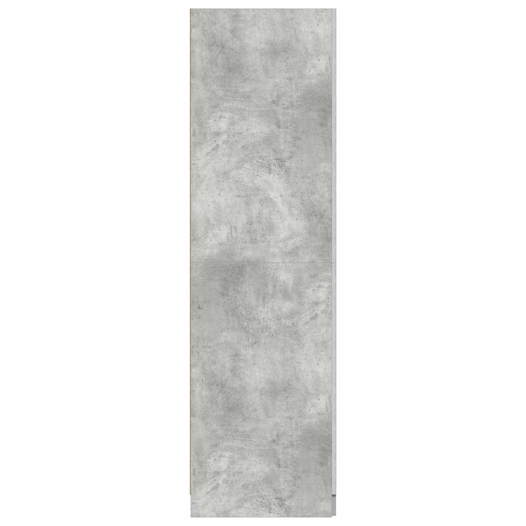 vidaXL Wardrobe | Concrete grey | Engineered wood | Compact | Wardrobe 6