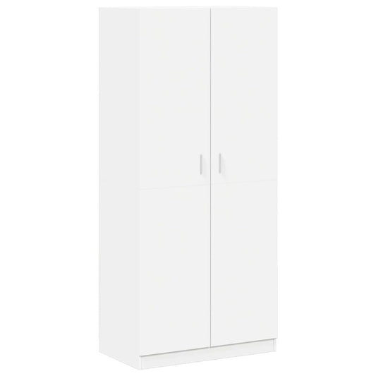 vidaXL Wardrobe | White | Engineered wood | Compact | Wardrobe | Rectangular 2