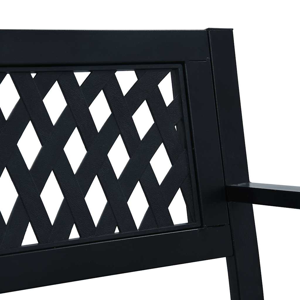 47943 vidaXL Garden Bench 125 cm Black Steel 6
