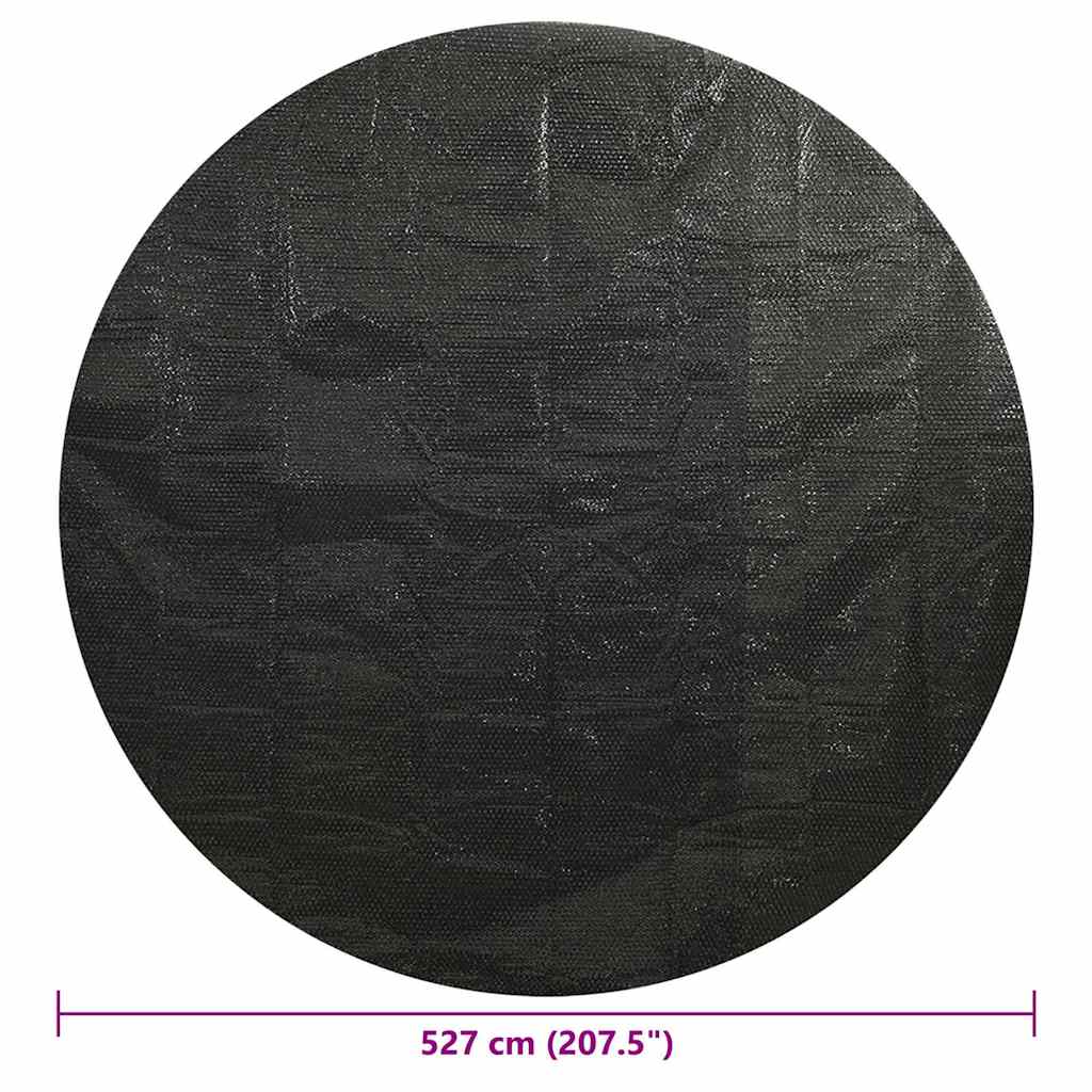 92160 vidaXL Pool Cover Black 527 cm PE 6