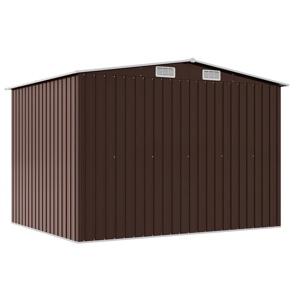 vidaXL Garden Shed | Brown | Galvanised steel | Large | Garden Shed 6