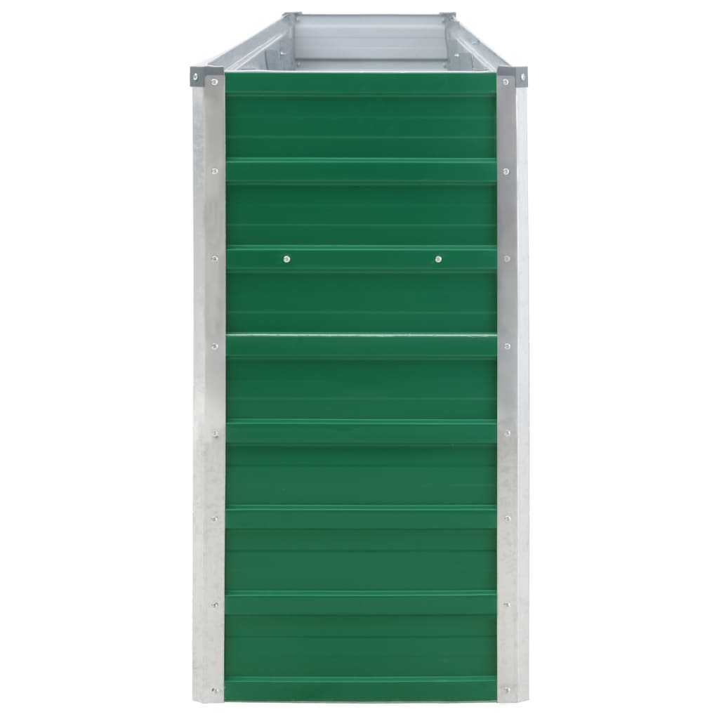vidaXL Raised Garden Bed | Green | Galvanised steel | Large | Sturdy 6