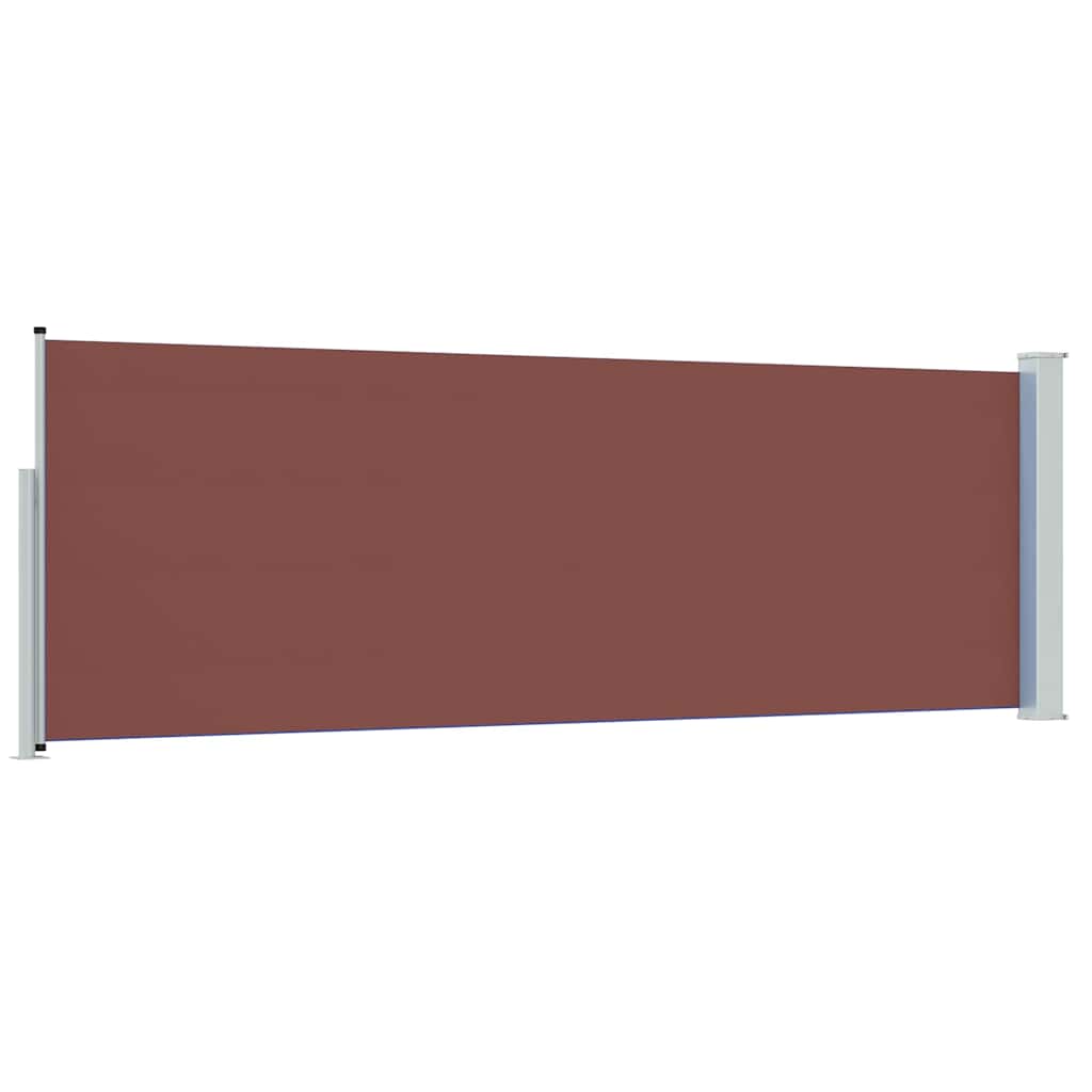 vidaXL Patio Retractable Side Awning 100x314 cm Brown 6