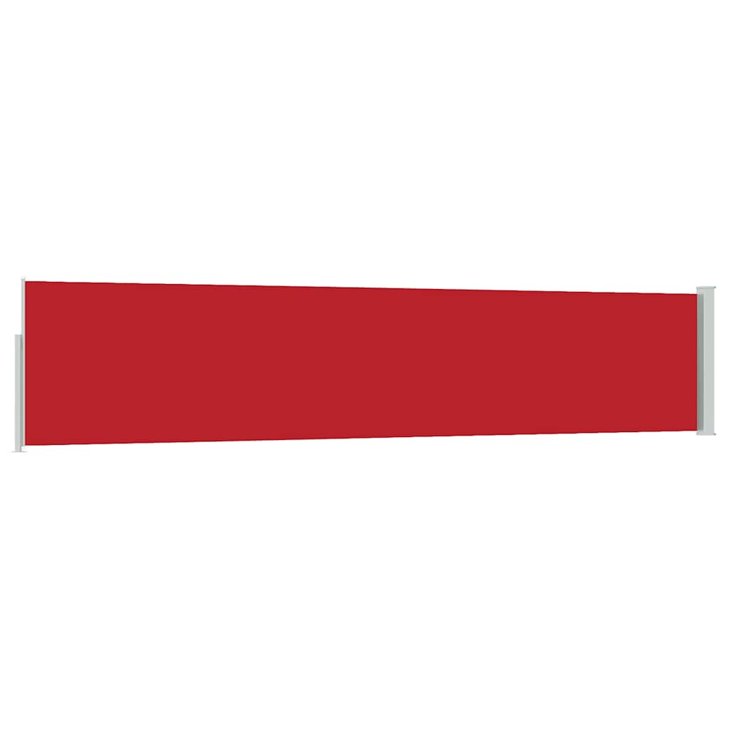 vidaXL Patio Retractable Side Awning 100x514 cm Red 6
