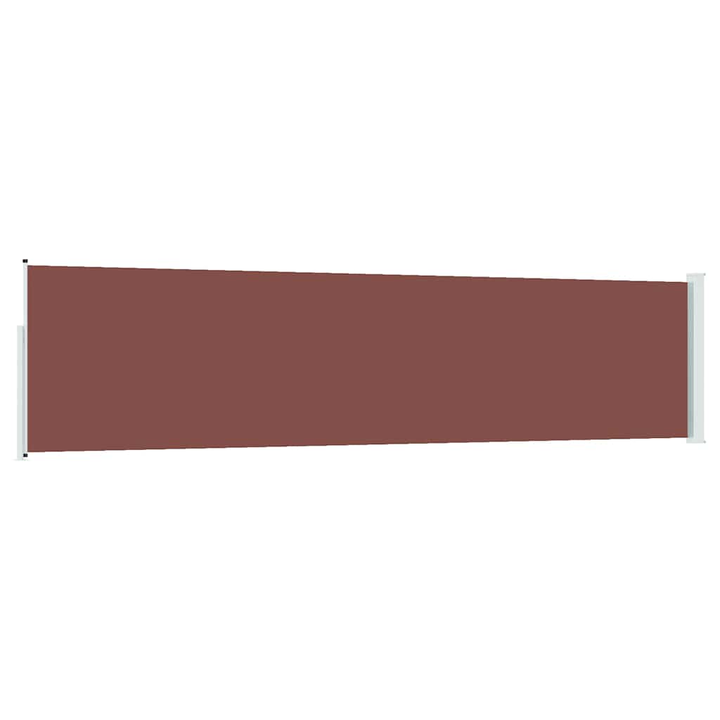 vidaXL Patio Retractable Side Awning 117x514 cm Brown 6