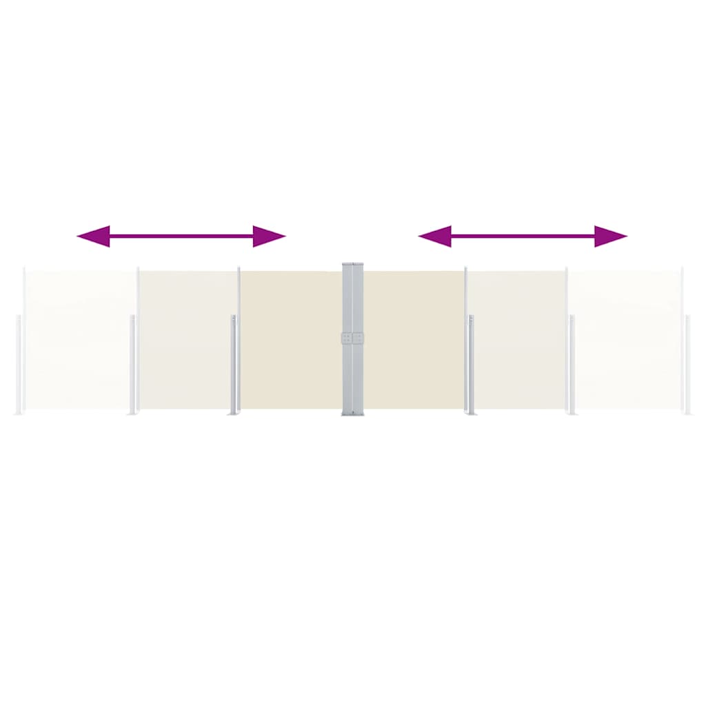 vidaXL Side Awning | Cream | Polyester with PU coating | 140x600 cm 6