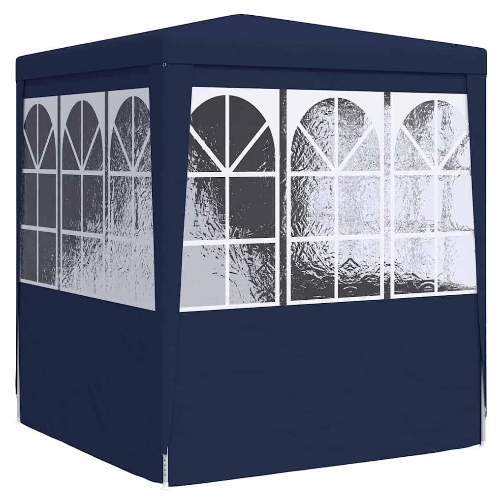 vidaXL Professional Party Tent with Side Walls 2x2 m Blue 90 g/m² 6