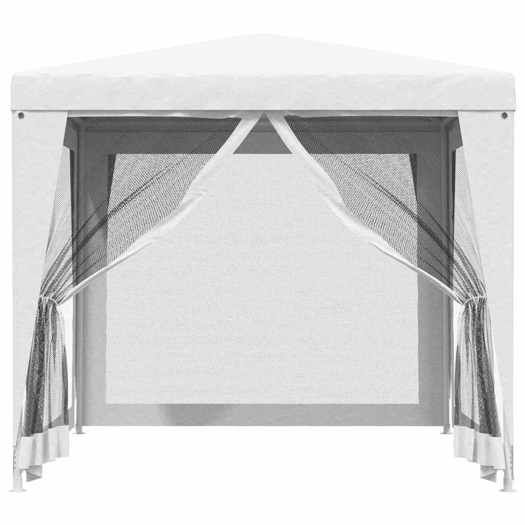 Party Tent with 4 Mesh Sidewalls 2,5x2,5 m HDPE with 4 sidewalls Width 2.5 m White
