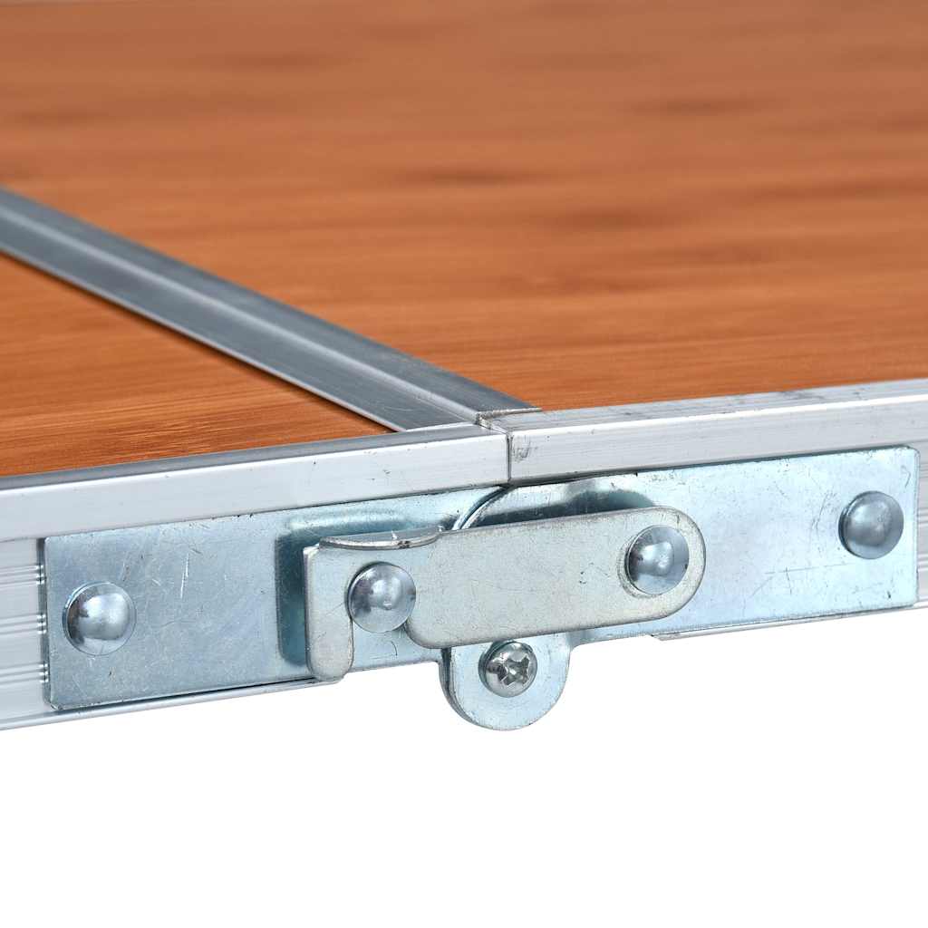 vidaXL Foldable Camping Table Aluminium 180x60 cm 6