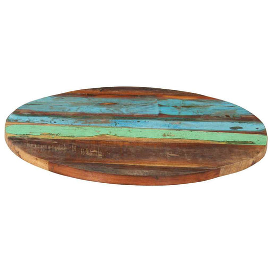 286038 vidaXL Round Table Top 60 cm 25-27 mm Solid Reclaimed Wood 2