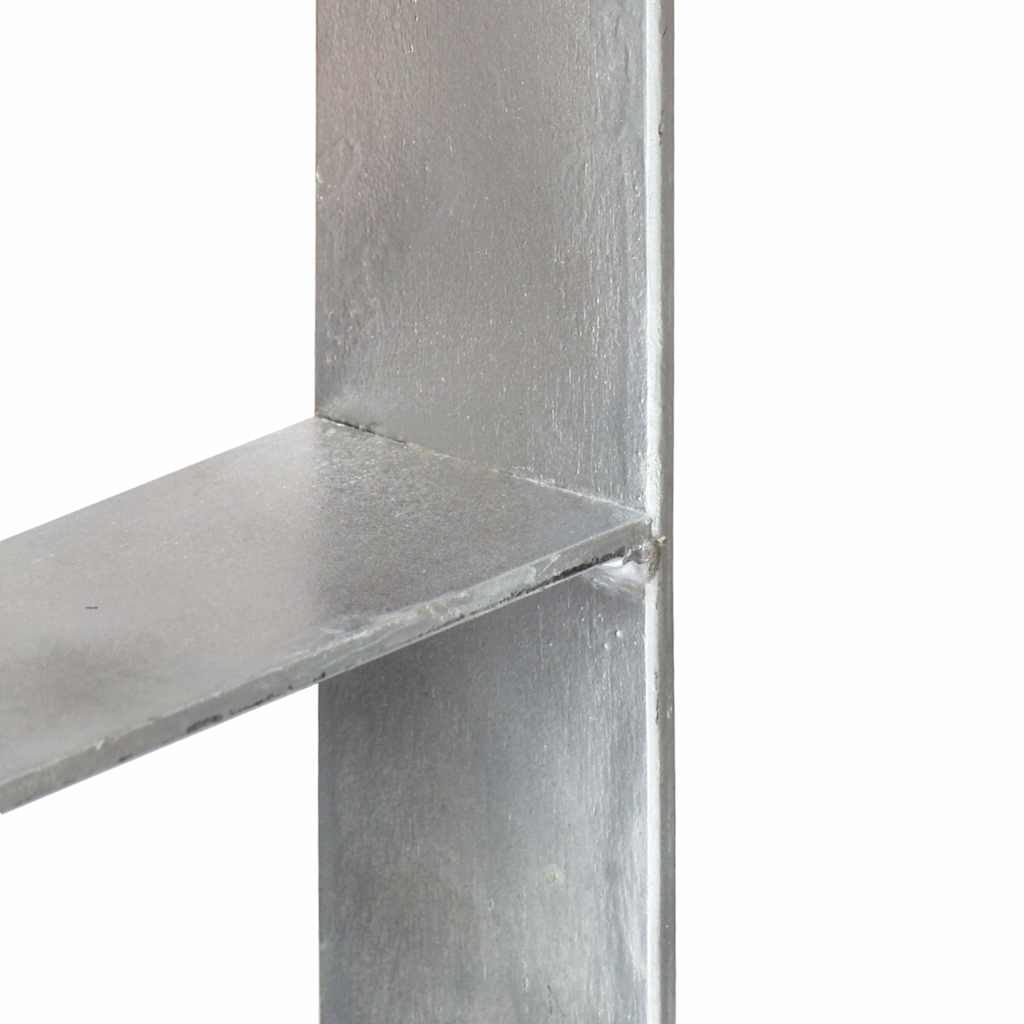 vidaXL Fence Anchors 6 pcs Silver 7x6x60 cm Galvanised Steel 6