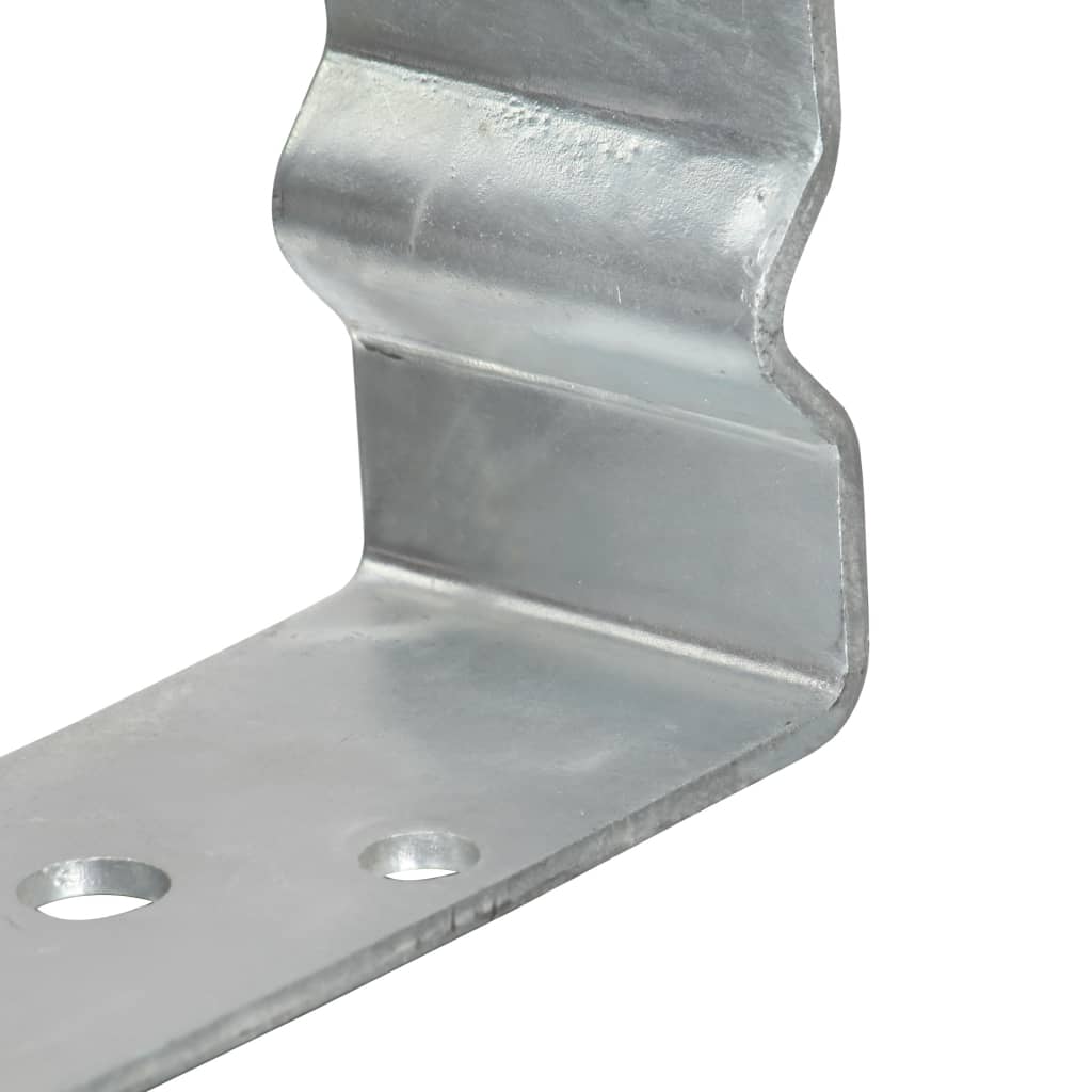 vidaXL Fence Anchors 12 pcs Silver 9x6x15 cm Galvanised Steel 6