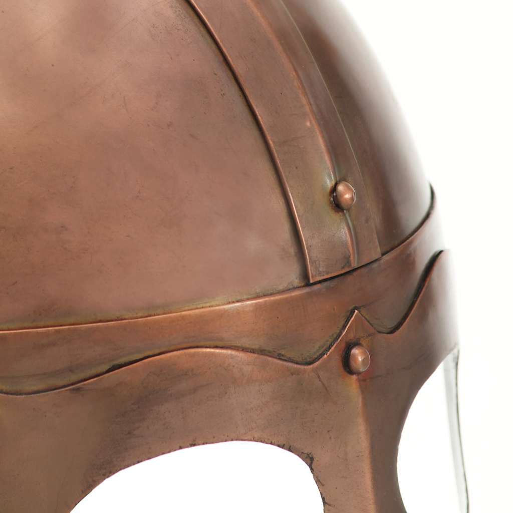 vidaXL Viking Helmet Antique Replica LARP Copper Steel 6