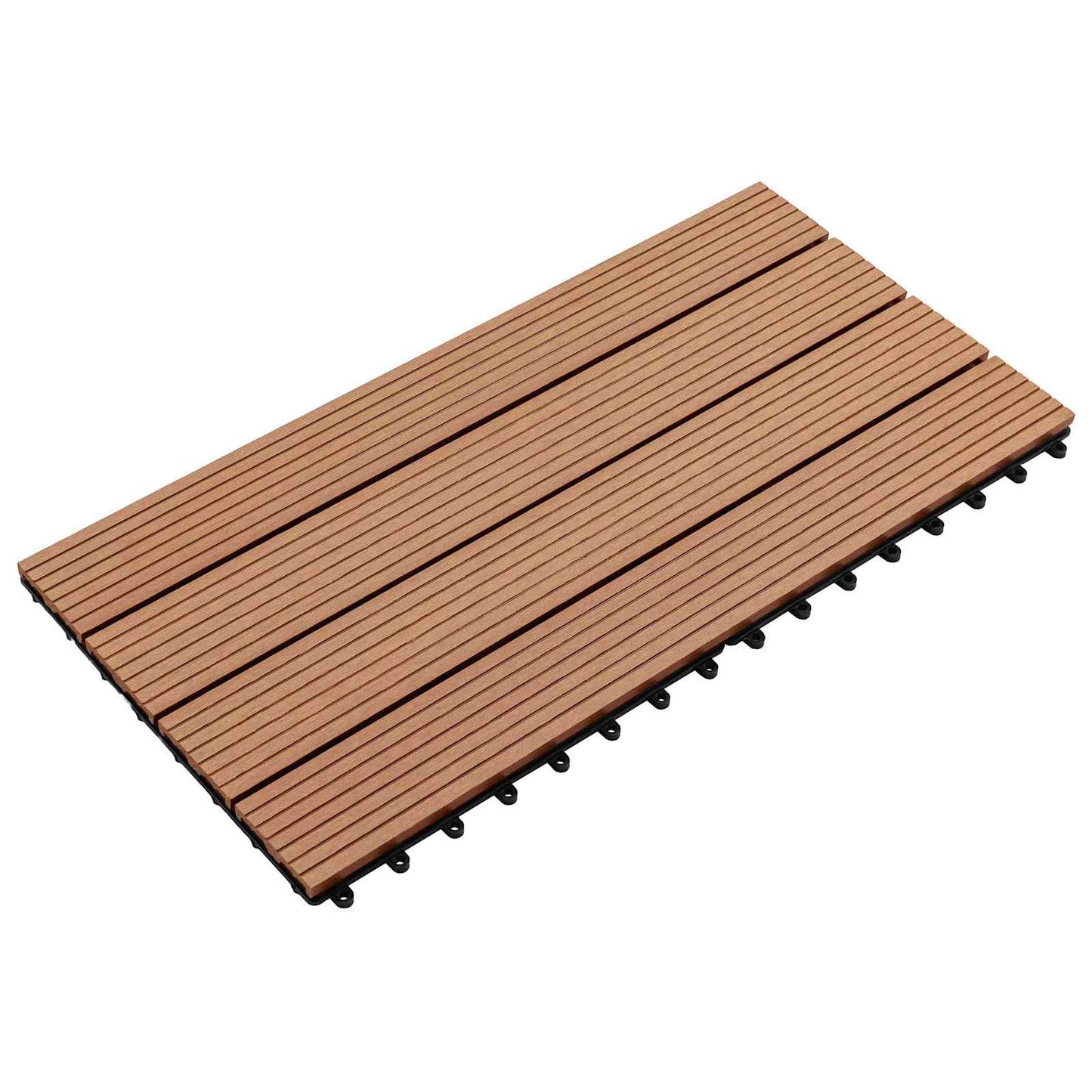 vidaXL Decking Tile 6 pcs Brown 60 x 30 cm WPC 2