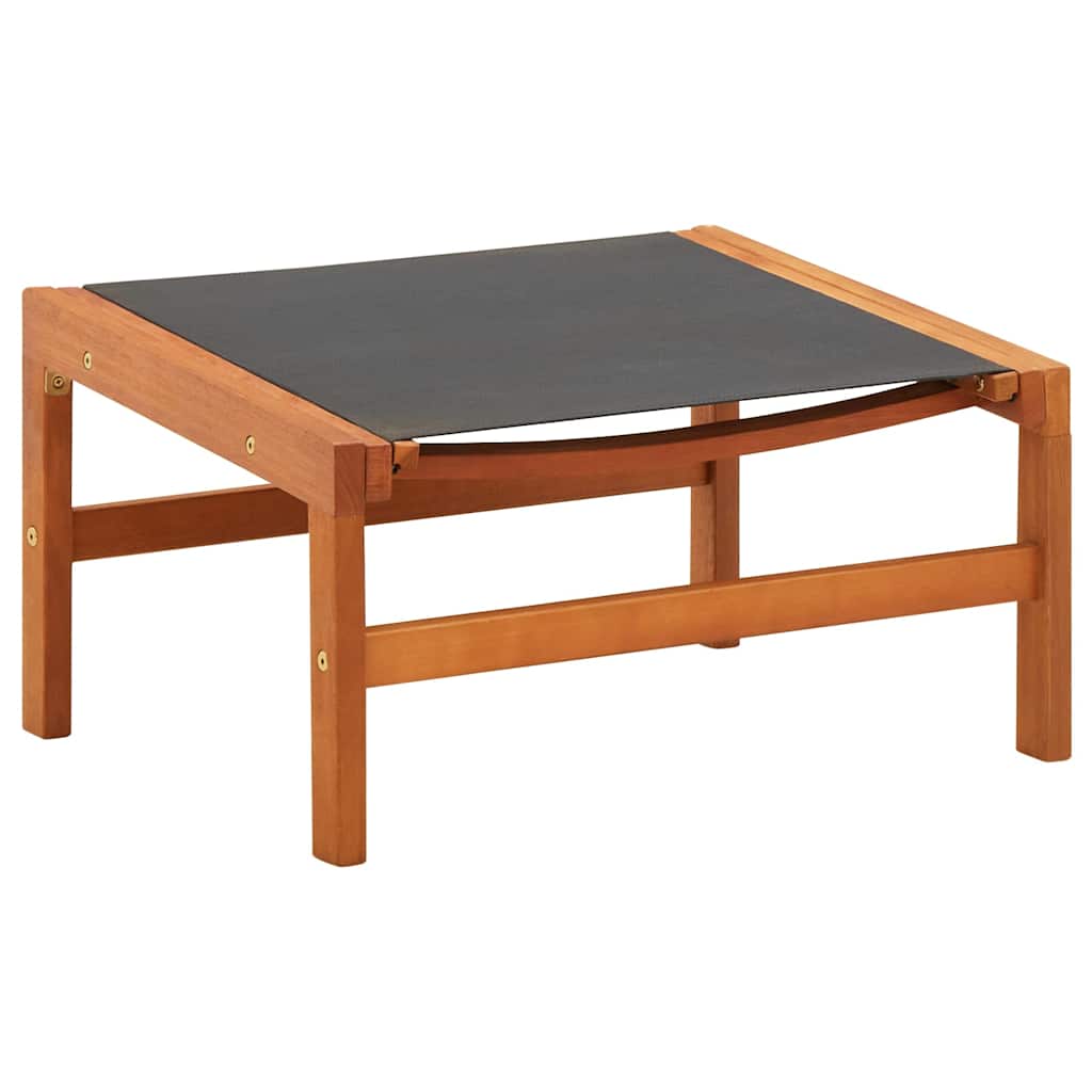 vidaXL Garden Chair with Footrest Solid Eucalyptus Wood and Textilene 6