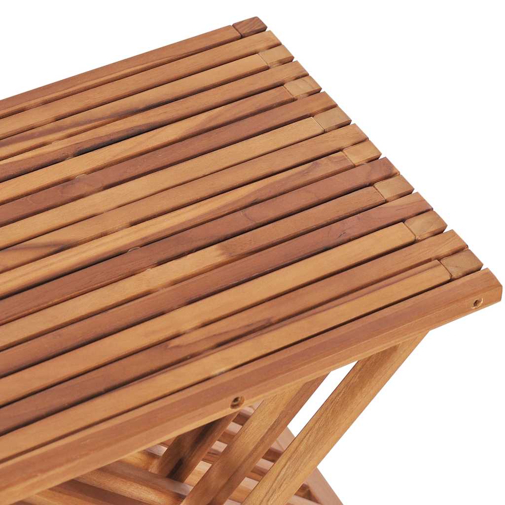 vidaXL Stool | Teak | Solid Teak wood | Medium | Foldable | Folding Stool 6