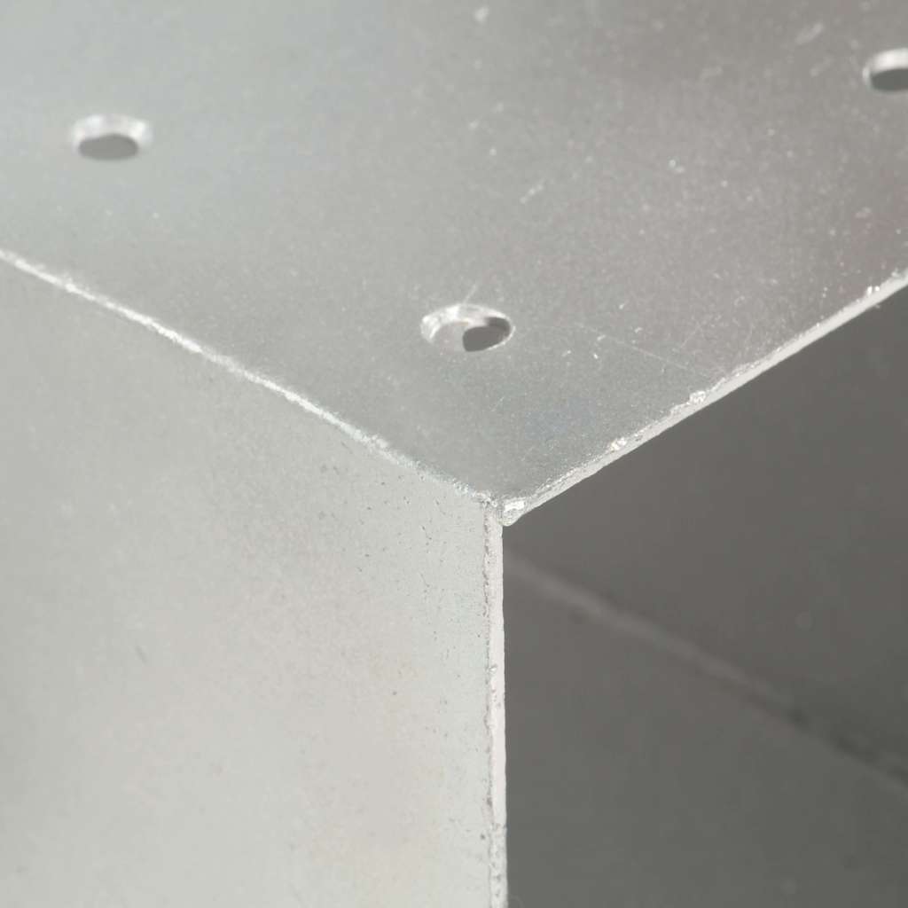 vidaXL Post Connectors 4 pcs X Shape Galvanised Metal 71x71 mm 6