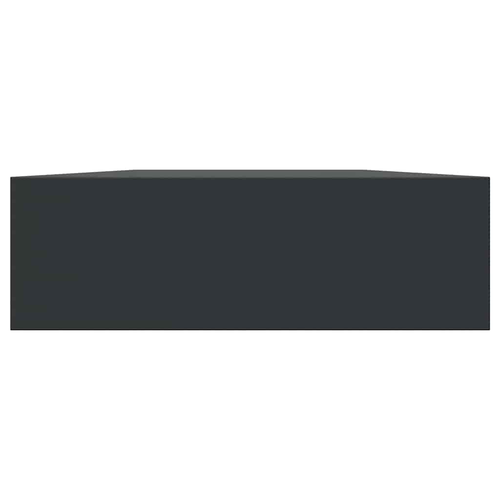 vidaXL Wall Mounted Shelf | Black | MDF | Wall Mounted Shelf | Rectangular 6