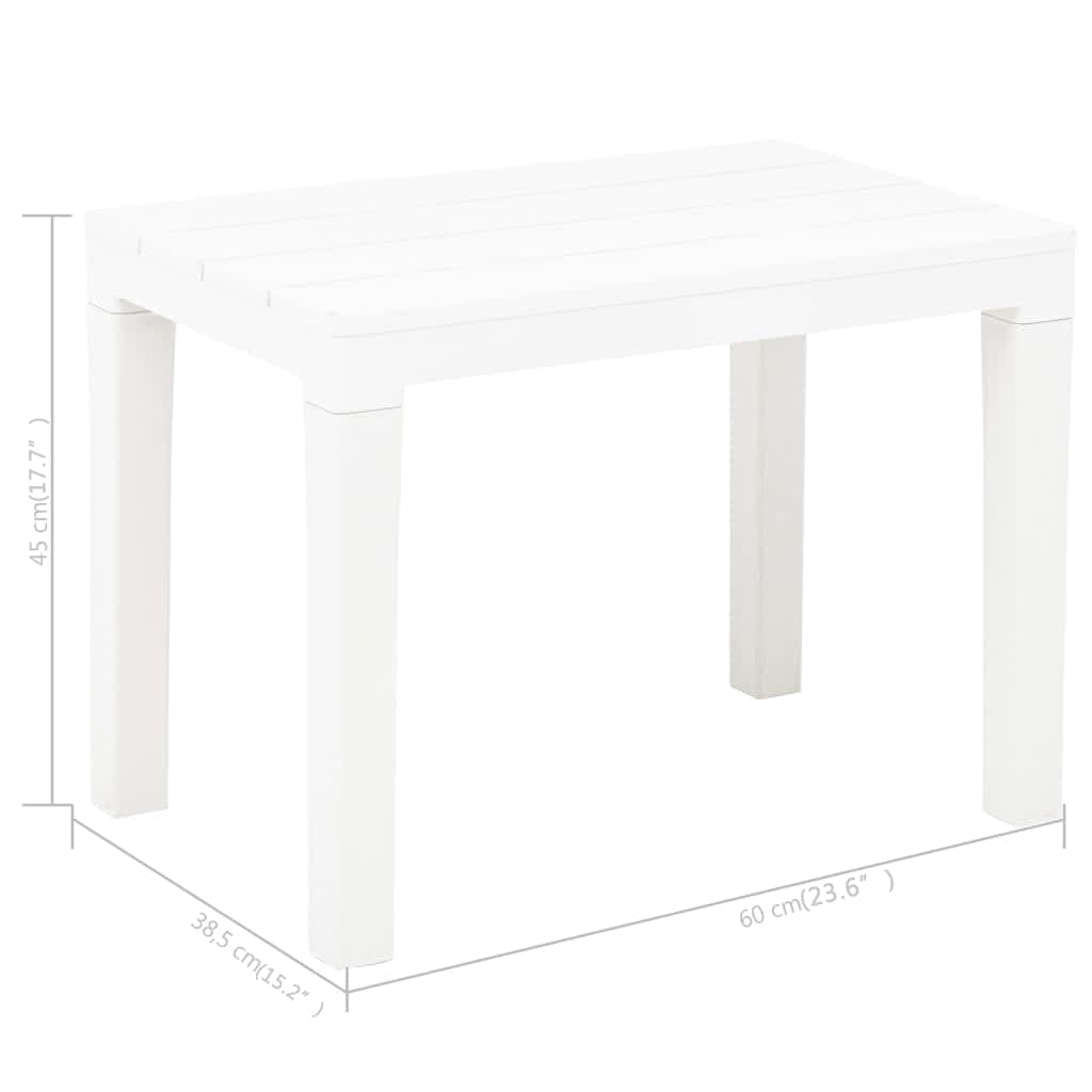 vidaXL Garden Benches 2 pcs White Plastic 6