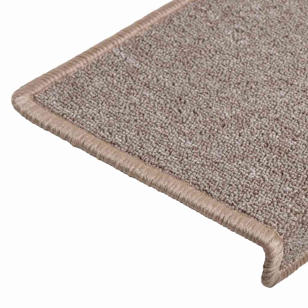 vidaXL Carpet Stair Tread | Set of 15 | Light brown 6
