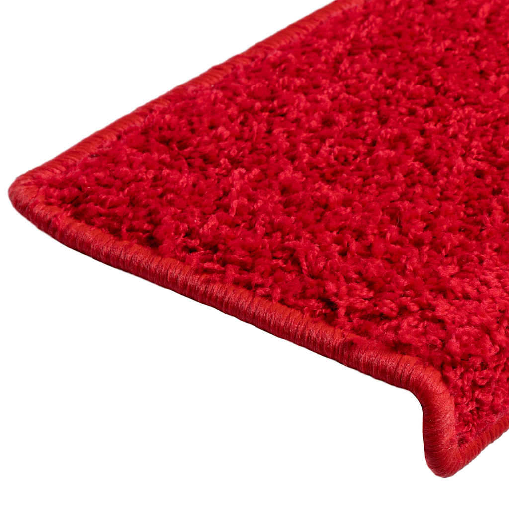 vidaXL Carpet Stair Tread | Set of 15 | Red | 100% Polypropylene | Medium 6