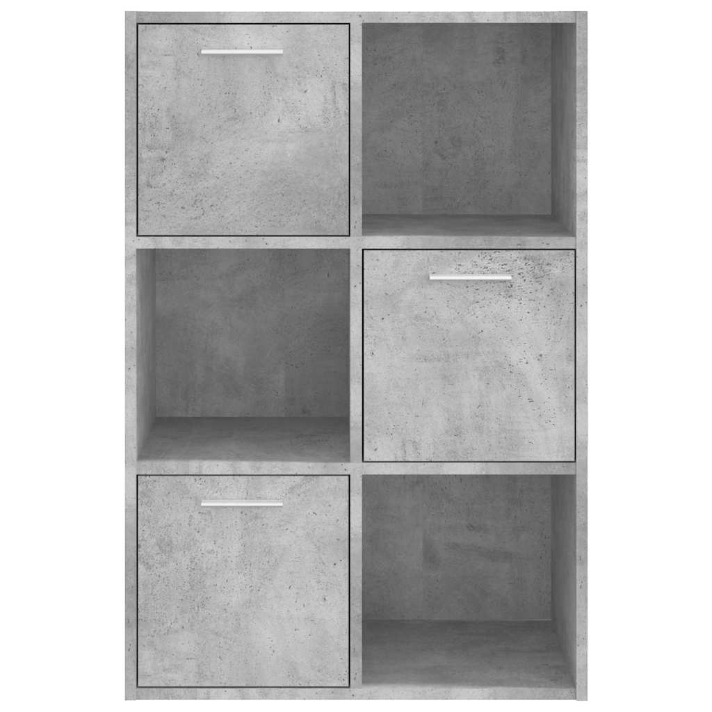 vidaXL Storage Cabinet Concrete Grey 60x29.5x90 cm Engineered Wood 6