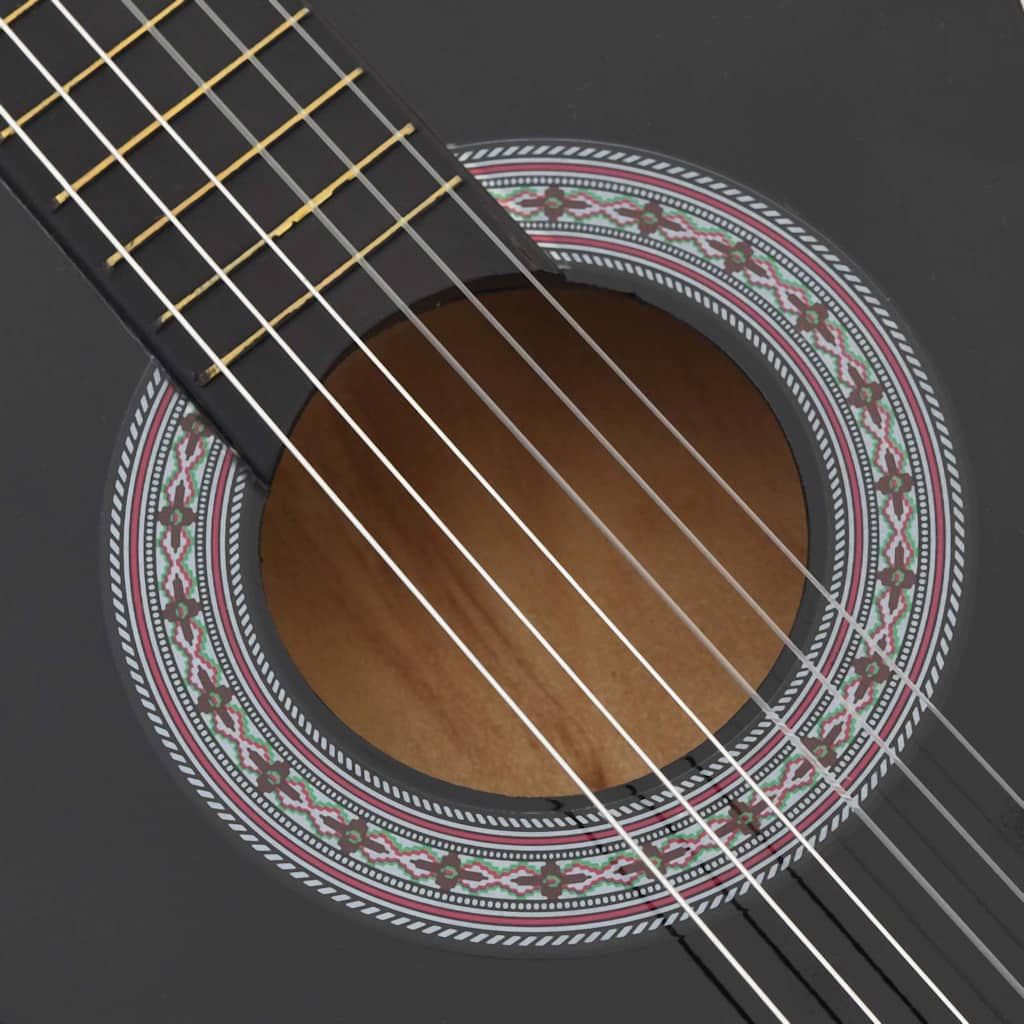 vidaXL Western Classical Cutaway Guitar with 6 Strings Black 38" 6