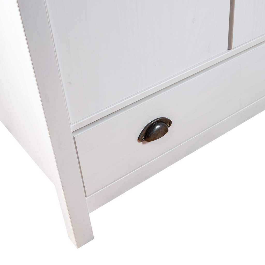vidaXL Wardrobe | White | Solid pine wood | 89x50x170 cm | Wardrobe 6