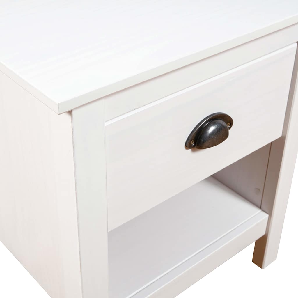 vidaXL Bedside Cabinet | Set of 2 | White | Solid pine wood | Compact 6