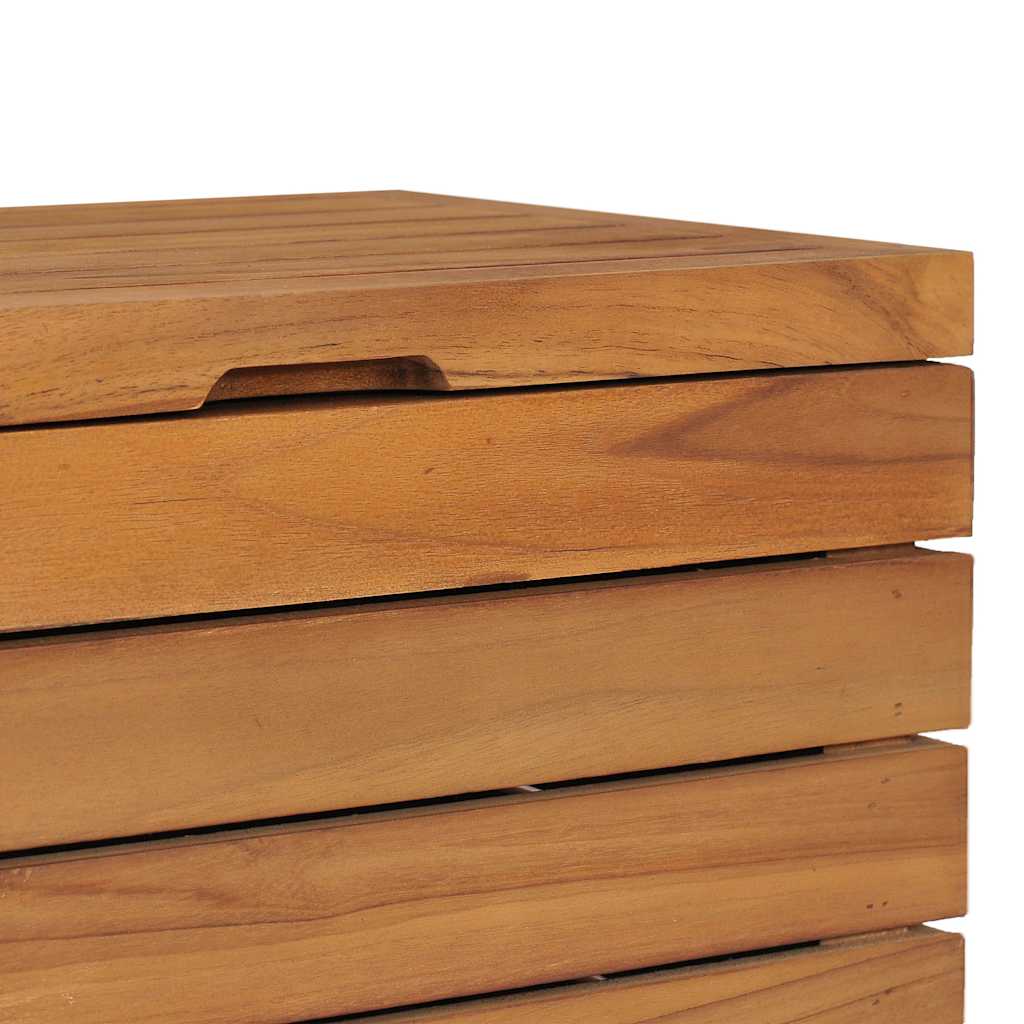 vidaXL Laundry Basket 40x30x45 cm Solid Teak Wood 6